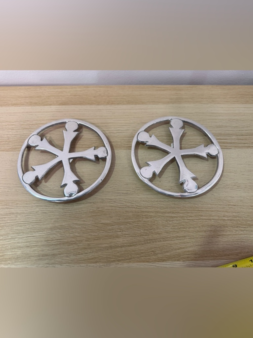 Pewter Trivets to Protect Tables From Hot Dishes - Set of 2